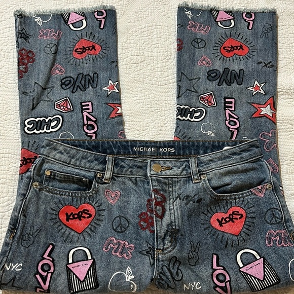 Michael Kors Limited Edition Button Fly, Flare, Crop. Size 6 - Picture 1 of 12